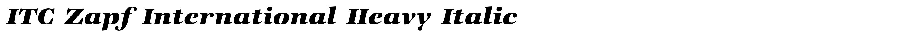 ITC Zapf International Heavy Italic